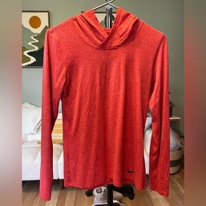 Nike Red Long Sleeve Hooded Pullover